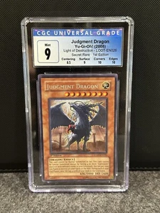 YuGiOh CGC 9 Mint Judgment Dragon LODT-EN026 1st Edition Secret Rare - Picture 1 of 2