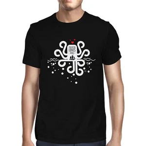 1Tee Herren Legendary Kraken Loves Boat T-Shirt - Bild 1 von 24