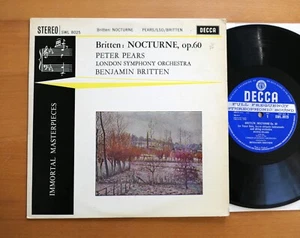 SWL 8025 ED1 Britten Nocturne Op. 60 Pears Britten NM Decca 10" Vinyl WB - Picture 1 of 5