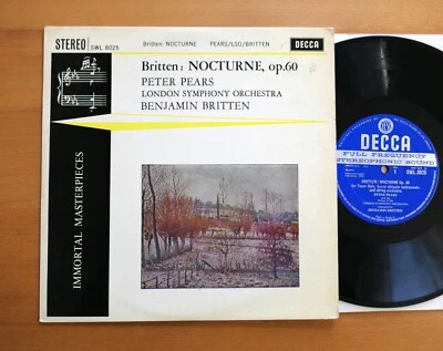 SWL 8025 ED1 Britten Nocturne Op. 60 Pears Britten NM Decca 10" Vinyl WB - Image 1 of 4