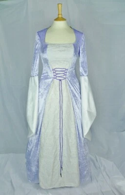 Lilac and Ivory Medieval Wedding Dress Renaissance Gown Custom Made to size. - Image 1 of 4