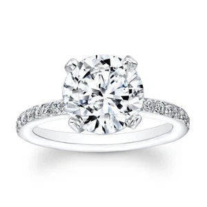 Anillo de diamantes IGI de 2,30 quilates para boda corte redondo cultivado en laboratorio platino sólido 950 - Imagen 1 de 6
