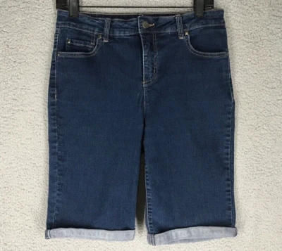 Pantalones cortos de jean Kim Rogers Bermudas para mujer talla 6 dobladillo enrollado Foto 1 de 4