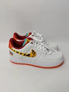 Womens Air Force 1 Lunar New Year Nike Size 7.5 Year of the Tiger Sail Gold - Picture 1 of 10