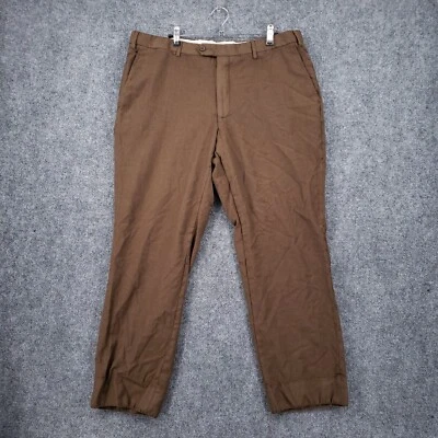 Pantalones de vestir Santorelli Loro Piana para hombre 40 marrón tabaco pantalones de lana Roma 38x29 Foto 1 de 4