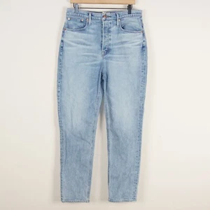 Jeans Madewell Remache e Hilo Perfecto Vintage Azul Ryerson Botón Mosca Mujer 31 - Imagen 1 de 12