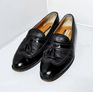Johnston & Murphy Wingtip Tassel Loafers Slip On Men's Shoes Black Size 9.5 M US - Picture 1 of 14