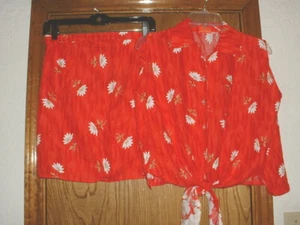Para mujer Maui Tom's Hawaiana Playa Ropa Envolvente Falda/Sarong Prenda para el torso Mediana Naranja - Imagen 1 de 1