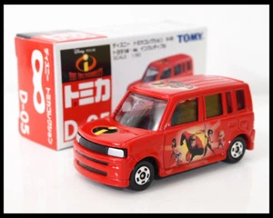TOMICA D-05 DISNEY THE INCREDIBLES TOYOTA bB 1/60 TOMY 5 DIECAST CAR NEW RED - Picture 1 of 4