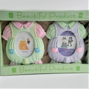 Boy & Girl Picture Frames for 2.5" x 3.5" Photos for New Babies or Twins - NEW - Picture 1 of 3