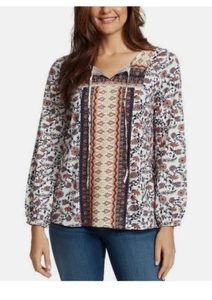 Vintage America Women Blouse Neck Tie Top Floral(Amberlight Floral, S) NWT - Picture 1 of 3
