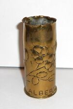 Brass Trench Art Vase - French Dated 1916