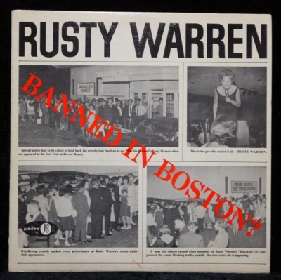 Rusty Warren ♫ Banned In Boston? ♫ Adult Comedy Vinyl LP Album Ultrasonic Clean Foto 1 de 3