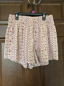 Shein Shorts Women's Size XL Floral Patterned Elastic Waist - Picture 1 of 3