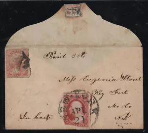 USA LOKALPOST KOMBIBRIEF SWARTS CITY VERSANDPOST um 1853 - Bild 1 von 2