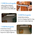 Wireless Dorm Reading Lamp Touch Dimmable LED Cabinet Night Light USB Powered RC