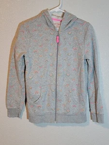 cat & Jack hooded sweater girls size XL long sleeve full zip rainbow gray - Picture 1 of 8