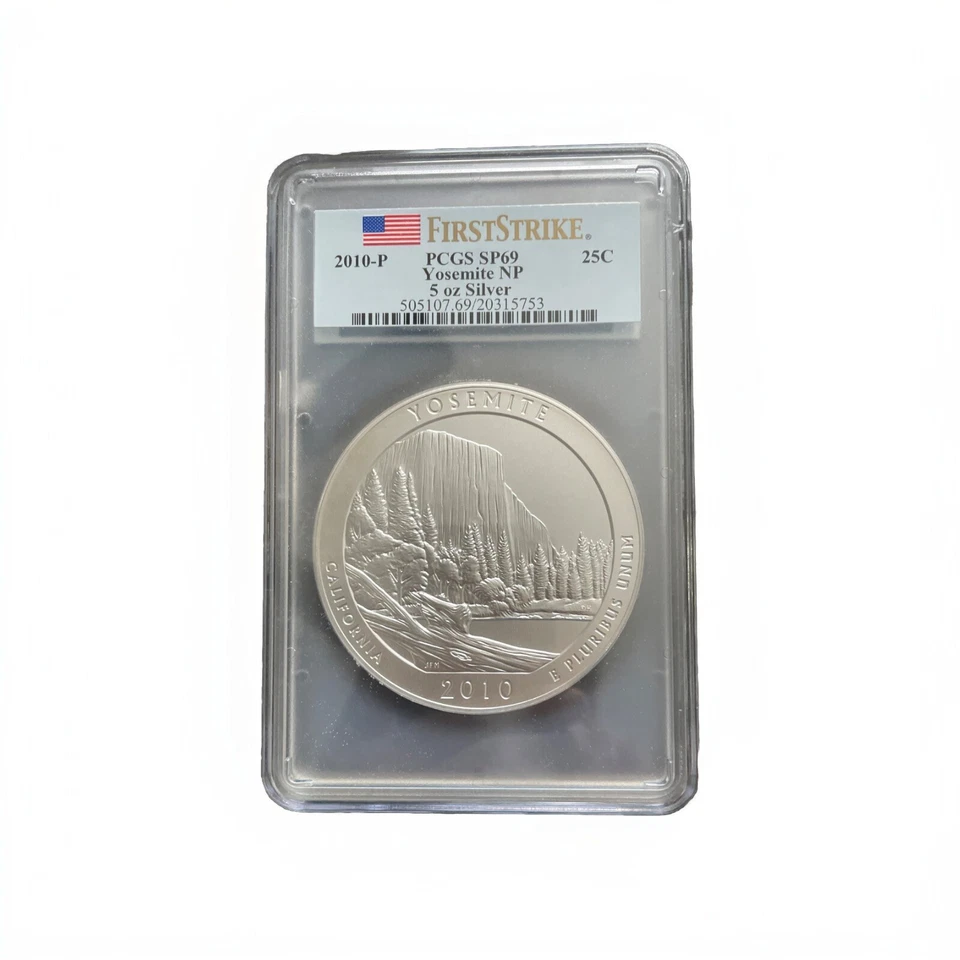 2010-P 5 oz Silver ATB Yosemite SP-69 PCGS FIRST STRIKE - Image 1 of 1