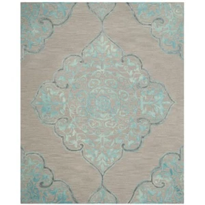 SAFAVIEH Dip Dye DDY510C Handmade Grey / Turquoise Rug - Picture 1 of 25