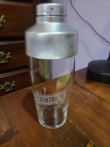 Cointreau Cocktail Shaker Contenitore Vetro Look Argento Top Alto Quasi 9" - Foto 1 di 1
