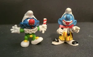 Vintage Smurfs Jester & Circus Clown Smurf PVC Display Figurine 1977  Schleich, - Picture 1 of 3