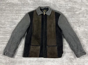 Vintage Glenbriar Jacke Herren 38 Wildleder Strick Full Zip Langarm Punk - Bild 1 von 15