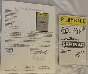Carta completa firmada por Alan Rickman d.2016 Playbill JSA LOA Jerry O’Connell +3 ¡Más! - Imagen 1 de 5