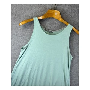 Free Fly Womens Tank Dress Bamboo Casual Light Green Comfy Size L Brunch Party - Picture 1 of 9