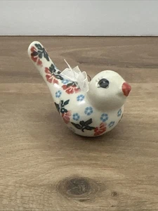 Polnische Keramik Vogel Ornament Ceramika Kalich handbemalt Weihnachtsdeko - Bild 1 von 9
