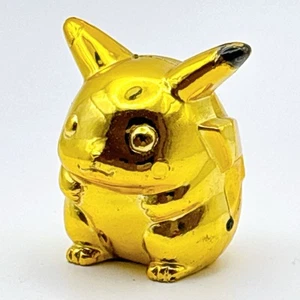 Pokemon Pikachu Metallic Min Figure Toy – Shiny Plastic – Rare Japan Limited - Picture 1 of 8