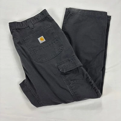 Pantalones de Trabajo Carhartt BN4200 M Para Hombres Calce Relajado Ripstop Carga 38x30 Gris Foto 1 de 4