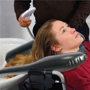 Mobile Salon - Portable Inflatable Rinse Basin Bowl Washing Cutting Hair at Home - Picture 1 of 7