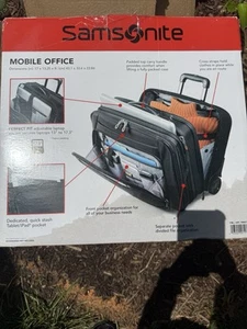 NOS Samsonite open box Mobile office New ”laptop luggage” office Black inspected - Picture 1 of 7