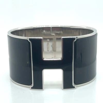 PULSERA HERMES EXTRA ANCHA NEGRA CLIC CLAC H TALLA GM Foto 1 de 4