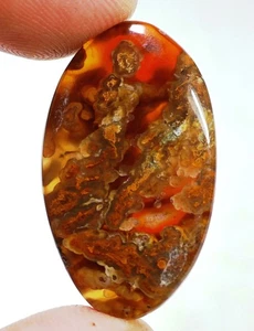 32 Ct 6X19X32 mm Natural Turkey Red Stick Agate Oval Cabochon Gemstone CV-323 - Picture 1 of 1