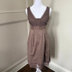 Anthropologie Moulinette Soeurs Brown Sleeveless Pockets Dress, Size 0 - Picture 1 of 9