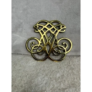 Thomas Jefferson Cipher Monticello Brass Metal Etched Decorative Plaque - Picture 1 of 4