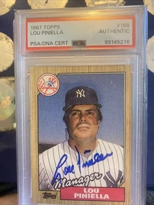 lou piniella 1987 topps psa authentic autograph - Bild 1 von 2