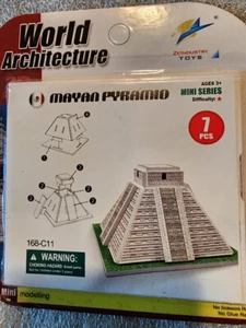 ROMPECABEZAS DE LA ARQUITECTURA MUNDIAL 3D PIRÁMIDE MAYA MINI MODELADO 7 PIEZAS - Imagen 1 de 7