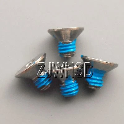 4pcs M4 x 6 Ti tanium Screw Bolt Allen Hex Socket Flat Head with ThreadLocker - Image 1 of 2