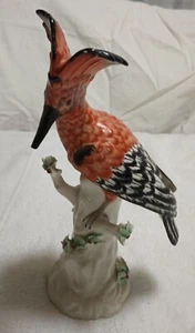 Hoopoe Porcelain Bird on Stump Rare fine about 12inch - Picture 1 of 3
