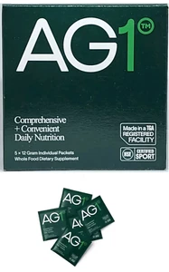 New! AG1 Comprehensive Convenient Daily Nutrition 5X12g Packets Athletic Greens - Picture 1 of 10
