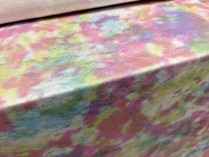 Viscose Spandex Stretch Jersey Fabric, Per Metre - Tie Dye Print - Multicolour - Picture 1 of 3