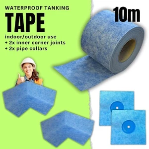 Wasserdichtes Tankband + Rohrmanschetten + Eckverbindungen Innen/Außen 10m, x2, x2 - Bild 1 von 14