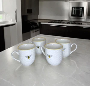Tazze da caffè in gres porcellanato set di 4 tazze da tè stampate colore grigio stoviglie - Foto 1 di 4