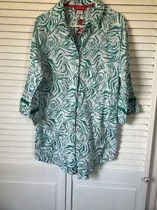 Josie Natori Animal Print Zebra Dragon Sleep Shirt Size M - Picture 1 of 11