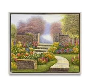 NY Art-Original 20x24 Large Oil Painting-Bob Ross Style Landscape On Canvas - Picture 1 of 7