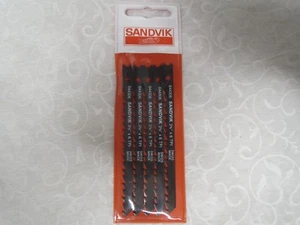 SANDVIK 3-5/8" U-Shank 6 TPI Wood Jig Saw Blades Made in Swiss (Pack of 5)  - Picture 1 of 2