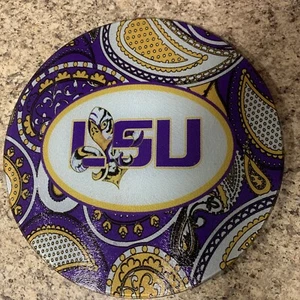 LSU TIGERS Louisiana State University NCAA Dish Plate Snack Tray Display Platter - Picture 1 of 5