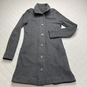 Marmot Maddie Wool Blend Coat Women’s Small Gray Long Button Front - Picture 1 of 16
